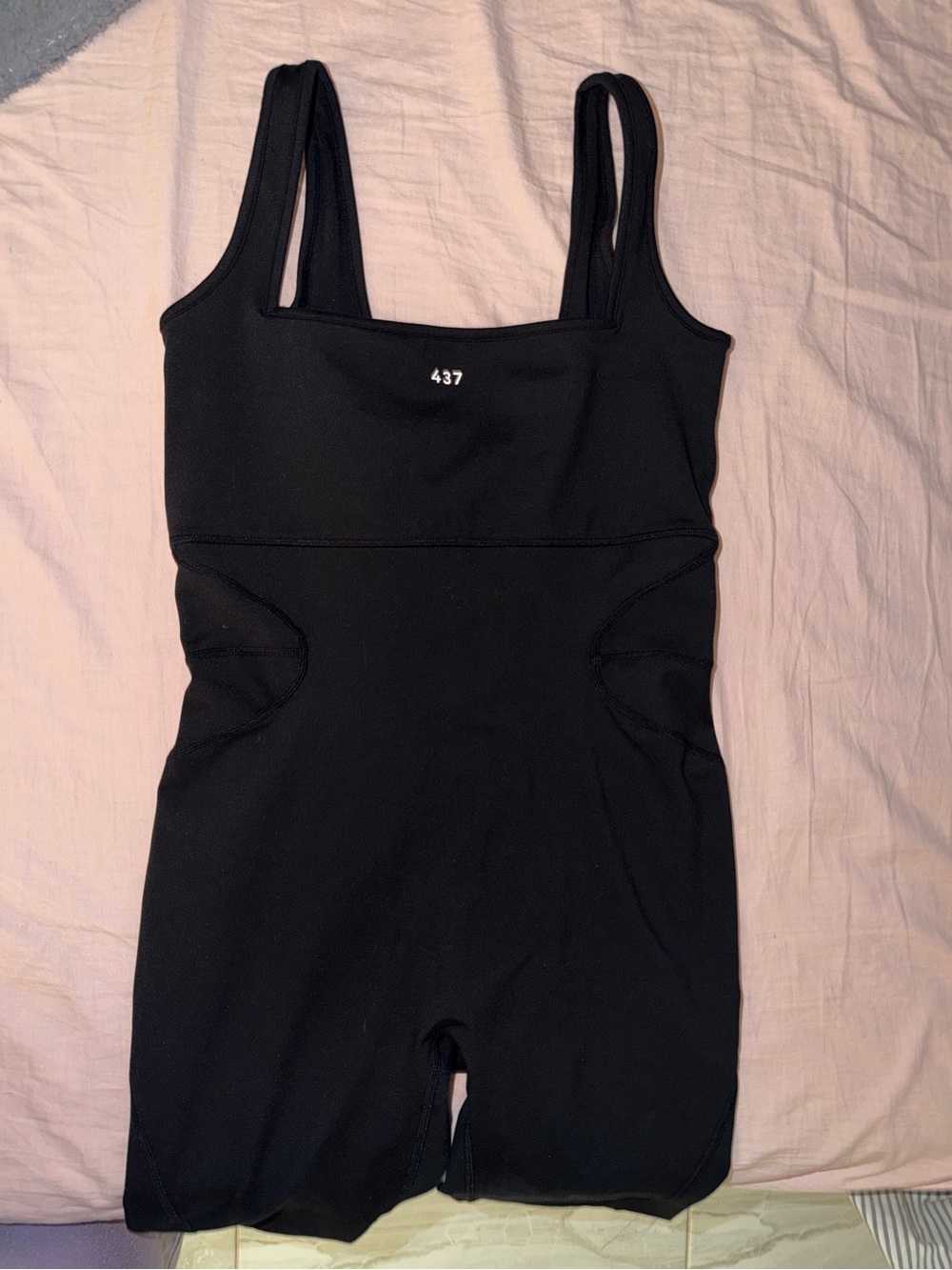 Black 437 Athletic One-Piece Romper